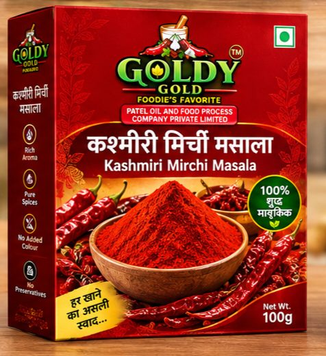 Goldy Gold Kashmiri Mirchi Masala 100 g box